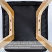 2X Oak Wood Bar Stool Dining Chair Fabric SOPHIA 65cm BLACK