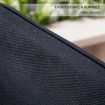 2X Oak Wood Bar Stool Dining Chair Fabric SOPHIA 65cm BLACK