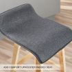 2X Oak Wood Bar Stool Dining Chair Fabric SOPHIA 74cm GREY