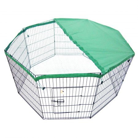Net Cover Green for Pet Playpen Dog Cage 24 inches