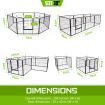 Pet Playpen Heavy Duty Foldable Dog Cage 8 Panel 31'' with Cover