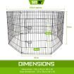 Pet Playpen Foldable Dog Cage 8 Panel 36 inches with Cover