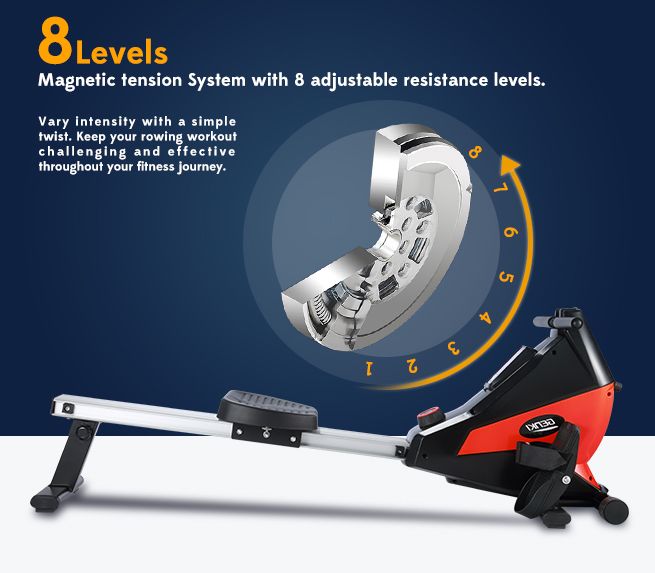 genki magnetic exercise rowing machine