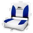 Set of 2 Swivel Folding Boat Seats - White Blue