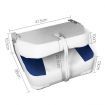 Set of 2 Swivel Folding Boat Seats - White Blue