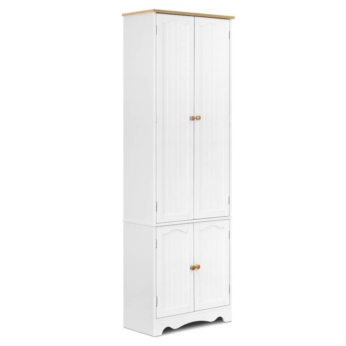 1.8m Tall SixTier Pantry Cupboard White