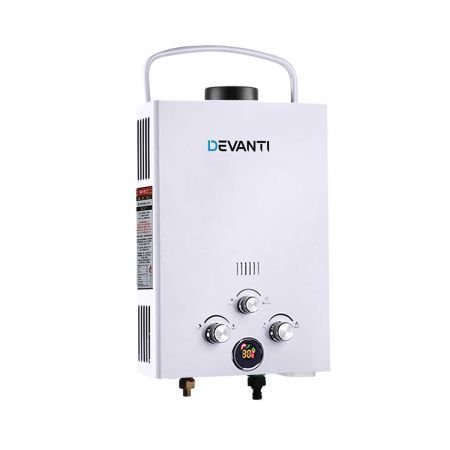 Devanti Outdoor Gas Water Heater - White