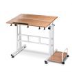 Artiss Twin Laptop Table Desk - Light Wood