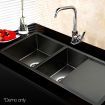 Cefito 100cm x 45cm Stainless Steel Kitchen Sink Under/Top/Flush Mount Black