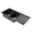 Cefito 100cm x 45cm Stainless Steel Kitchen Sink Under/Top/Flush Mount Black