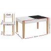 Keezi 3PCS Kids Table and Chairs Set Storage Toys Play Activity Desk Chalkboard