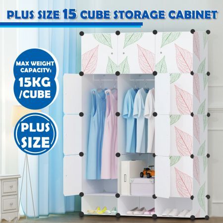 Diy 15 Cube Wardrobe Storage Cabinet Cupboard Organiser Shoe Rack