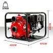3" Red High Flow Petrol Water Trash Pump - PRT-03F