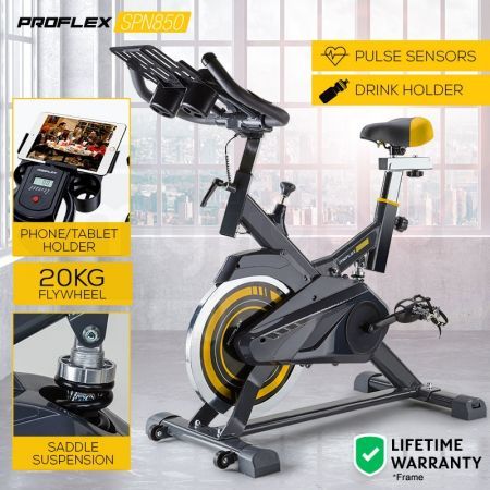 proflex spn850 28kg flywheel commercial spin bike