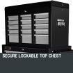 15 Drawer Tool Box Cabinet - Black/Silver