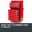 15 Drawer Tool Box Cabinet - Red