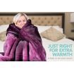 600GSM Large Double-Sided Faux Mink Blanket - Purple