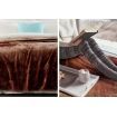 600GSM Large Double-Sided Faux Mink Blanket - Chocolate