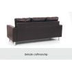 Corner Sofa Couch with Chaise - Brown