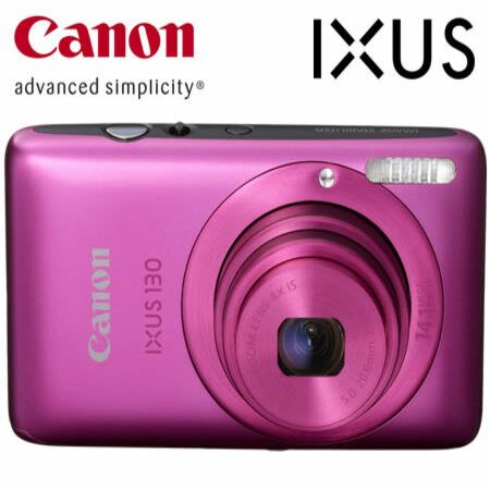 Canon IXUS 130 IS Digital Camera 14.1 MP Megapixel 4x Optical Zoom - Pink