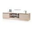 TV Stand Entertainment Unit 2 Doors Wooden Storage Cabinet Furniture - Oak