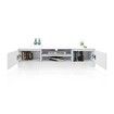 TV Stand Entertainment Unit 2 Doors Wooden Storage Cabinet Furniture - White 