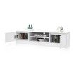 TV Stand Entertainment Unit 2 Doors Wooden Storage Cabinet Furniture - White 