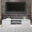 TV Stand Entertainment Unit 2 Doors Wooden Storage Cabinet Furniture - White 