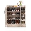 17 Pairs Shoe Cabinet Rack Wooden Storage Shelf Organiser 2 Doors Cupboard - Oak