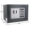 Personal Electronic Safe Security Box with Digital Code + Access Key - Grey