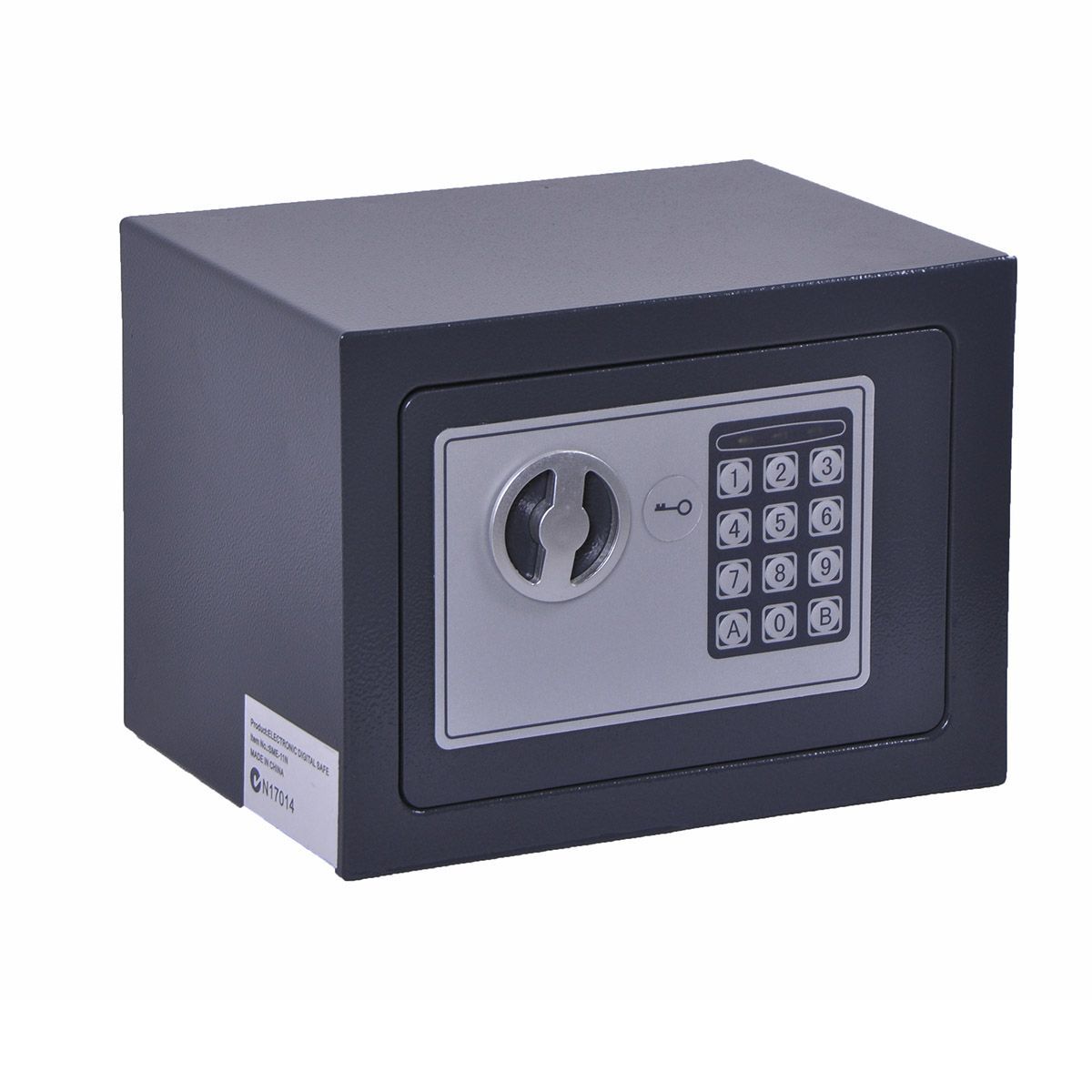 Personal Electronic Safe Security Box with Digital Code + Access Key Grey Crazy Sales