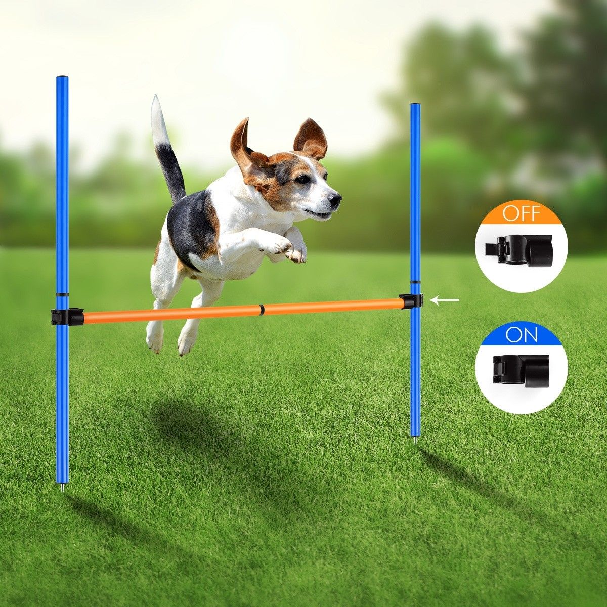 Outdoor Dog Training Weave Poles Portable Pet Games Agility Exercise
