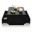 New Modern Coffee Table 4 Drawer Storage Shelf High Gloss Furniture Wood Black