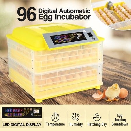 96 Egg Incubator Fully Automatic Turning Chicken Duck Poultry Egg Turner Hatcher