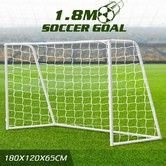 180CM Metal Soccer Goal Portable Football Net Frame Backyard Park Training Set