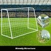 180CM Metal Soccer Goal Portable Football Net Frame Backyard Park Training Set