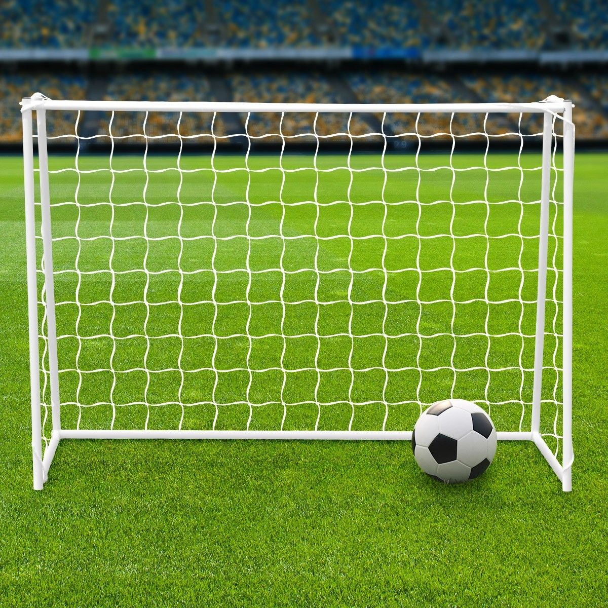 120CM Metal Soccer Goal Portable Football Net Frame Backyard Park