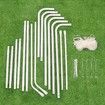 120CM Metal Soccer Goal Portable Football Net Frame Backyard Park Training Set