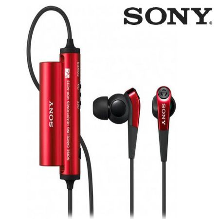 Sony Noise Canceling Earphones Red - www.CrazySales.com.au | Crazy Sales