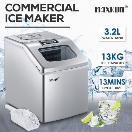 Maxkon 3.2L Portable Ice Cube Maker Machine Home Commercial Fast Benchtop Freezer 