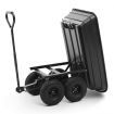 75L Garden Dump Cart with 85 Degree Tipping Angle - Black