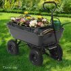 75L Garden Dump Cart with 85 Degree Tipping Angle - Black