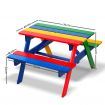 Kids Wooden Picnic Bench Set - Vivid Colour