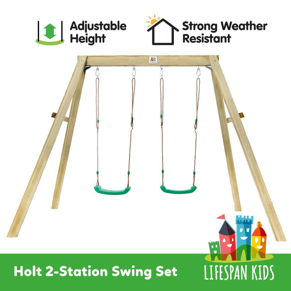 Lifespan Kids Holt 2Station Swing Set