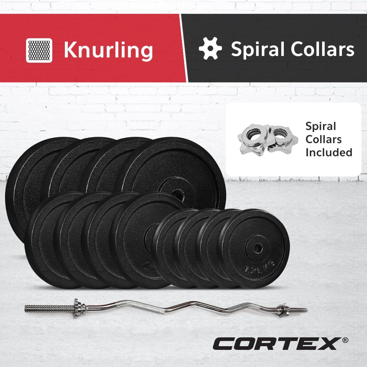 40KG Standard Curl Bar Weight Set Crazy Sales