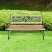 Garden Bench with Rose-patterned Backrest
