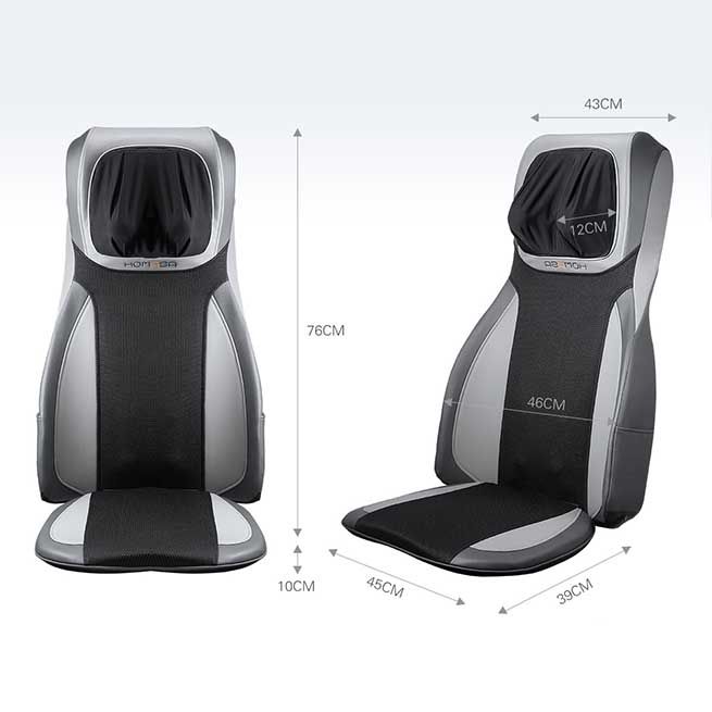 Electric Full Body Massager Massage Chair Cushion Grey & Foot Massager