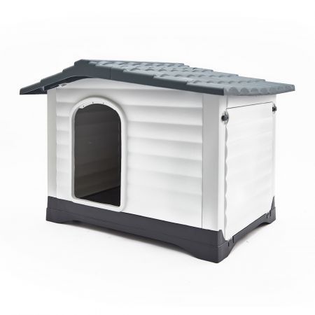 Dog Kennel House Plastic Weatherproof Outdoor MOLLY XXL BLUE