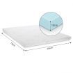 Queen Size Cool Gel Memory Foam Mattress Topper 10cm Underlay Bamboo Cover