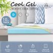 Double Size Cool Gel Memory Foam Mattress Topper 10cm Underlay Bamboo Cover